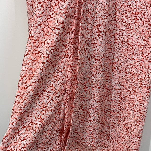 Pink Lily Floral Button Front Kimono Style Belted Oversized Short Sleeve Dress - Picture 6 of 15